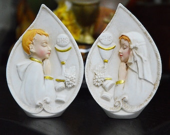 First Holly Communion FOOD SAFE set 3D silicone mold, soap, Religious mould, boy, girl praying, Chalice, child, church, catholic, baptism