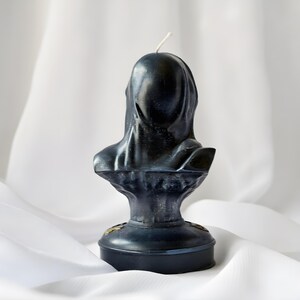 Santa Muerte Mold Skull for Gothic Candles, Soap, Plaster and Resin - Skeleton Silicone Mould image 3