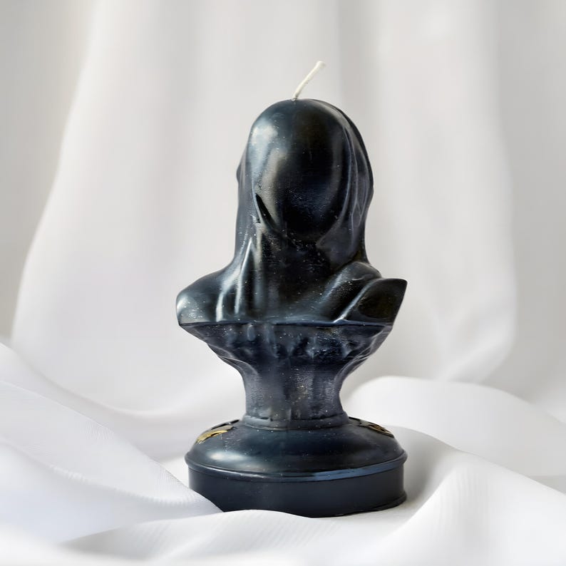 Santa Muerte Mold Skull for Gothic Candles, Soap, Plaster and Resin - Skeleton Silicone Mould image 3