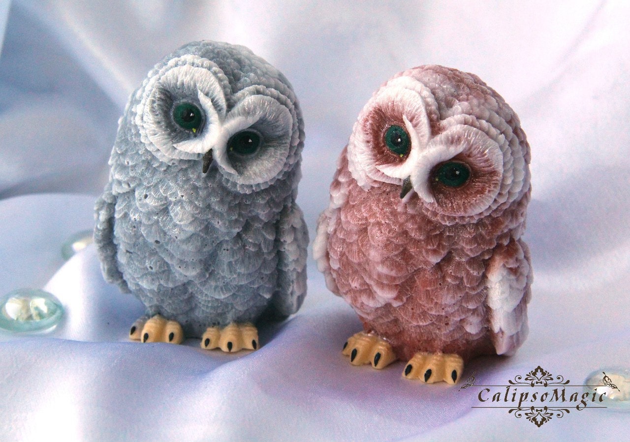 Silicone Wax Melt Molds Owls Fall Halloween Wax Melts Soap EUC Set Of 3