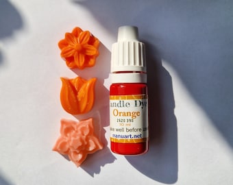 Orange liquid candle dye, intensive wax colorant 10 ml