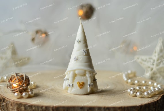 Scandinavian Christmas Gnome 3D Silicone Mold, Candle Mould