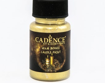 Silver Gold Glitter Candle Paint, Cadence Water Based Dye