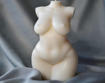 Plus Size Woman Torso mold for candle making, resin goddess silicone mould, 100mm/4inch
