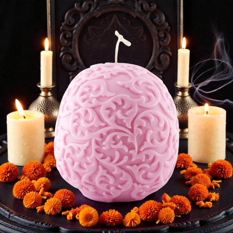 Big Mexican Skull Mold Gothic Candle is a large, high-detail skull silicone mold designed for candles, soap, resin, plaster, gypsum, and creative casting projects. This skull mold features a rich ornamental design inspired by Mexican skull art, making it an excellent choice for gothic décor. skull mold, skull silicone mold, skeleton soap mold, halloween mold, gothic mold, mexican mold, witchcraft mold, wiccan mold, pagan mold, magic mold, death mold, skull candle mold, mold gothic candle