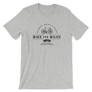 Iron Long Distance Triathlon Triathlete Tshirt Design - VINTAGE LOOK - Swim Bike Run 140.6 miles - Mens T-Shirt