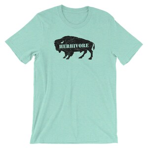 Amerikanische Bison HERBIVORE Vegan Tshirt - vegetarische Pflanze basiert Esser - Kurzarm Unisex T-Shirt
