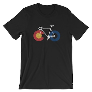 RIDE COLORADO Cycling Tshirt - Road Bike, Colorado Cycling, Bicycle, Cycling Inspired - Short-Sleeve Unisex T-Shirt