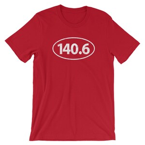 140.6 Iron camiseta triatlón triatlón Triathlete - Swim Bike Run Inspired - camiseta unisex de manga corta