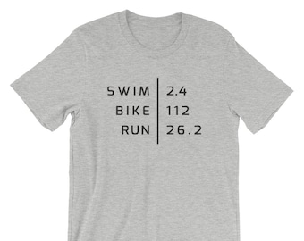 SBR Iron Distance Triathlon Triathlete Tshirt - Swim Bike Run 140.6 miles - Triathlon Design - Mens T-Shirt