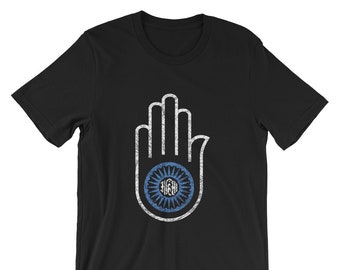 JAINISME Spiritueel Symbool Tshirt - Geweldloos - Distressed Vintage Look Design - Unisex T-Shirt