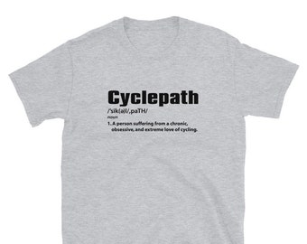 CYCLEPATH の定義 ロード サイクリスト 自転車にインスパイアされたデザイン - 半袖ユニセックス T シャツ