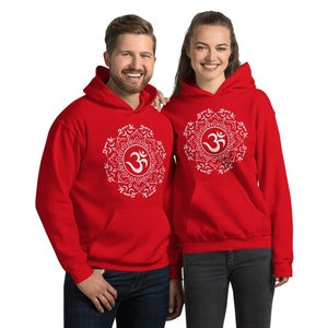 TRI&#39;MASTE Triathlon Hoodie Om Mandala Symbol - Spirituality Fire Water Air Earth - Spiritual Triathlon Design - Unisex Hoodie