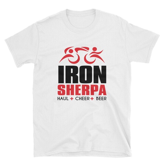 Ironsherpa Tri Sherpa Triathlon Tshirt - Haul Cheer Beer Ironsherpa Tri Sherpa Triathlon Tshirt - Haul Cheer Beer