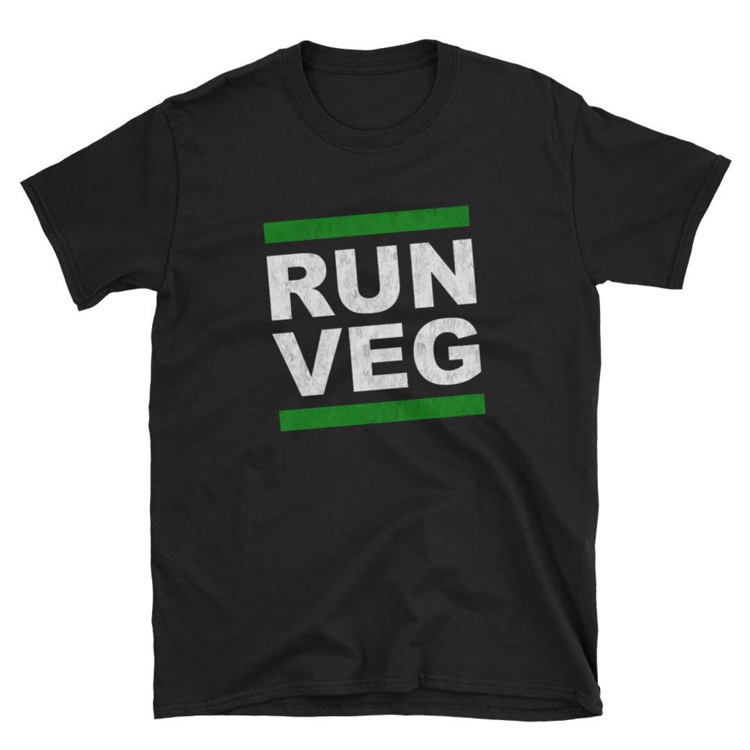 RUN VEG Vegan Vegetarian Runner Tshirt Running Marathon Etsy