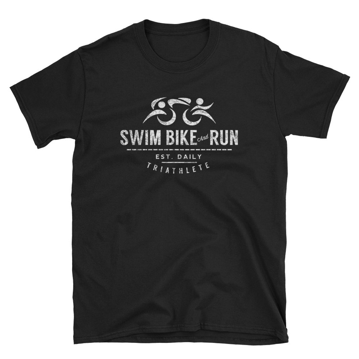 Triathlon Triathlete Classic Design Tshirt vintage Look Swim Bike Run ...
