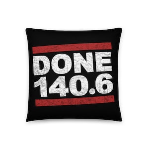 Triathlete Triathlon DONE 140.6 - Full Iron Distance 140.6 miles Triathlon Finishers Design - Basic Pillow