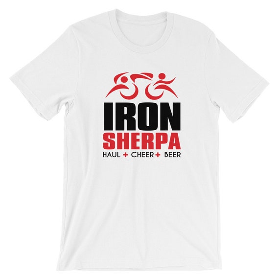 Ironsherpa Tri Sherpa Triathlon Tshirt - Haul Cheer Beer Ironsherpa Tri Sherpa Triathlon Tshirt - Haul Cheer Beer