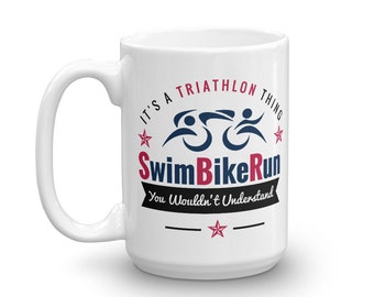 Schwimmen Bike Run Triathlon Triathlet Design Becher - Es ist ein TRIATHLON... Sie würden nicht verstehen! Vintage Look Kaffeebecher