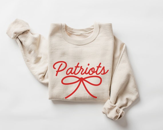 Patriots Bow Blue and Red Patriots Shirt Back To School First Day of School Patriots Mascot Patriots Tee Coquette Patriots Teacher Tee