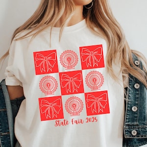 State Fair Bow Shirt State Fair Shirt FFA Shirt 4H Shirt Stock Show Shirt State Fair Mom Shirt Stock Show Mom Plus Sizes County Fair