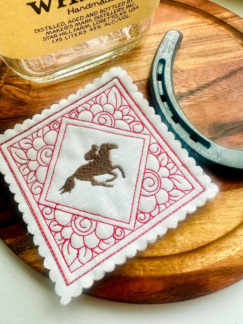 Kentucky Derby Party Coaster Set Kentucky Decor Kentucky Gift Derby Party Favor Horse Racing Decor Bourbon Lover Gift Mint Julep Roses Horse image 5