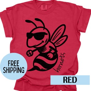 Hornets Mascot Shirt Hornets Shirt Comfort Colors Back To School Hornets Football Hornets Basketball Hornets Mom Hornets Dad Gameday