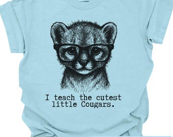 Cougars Mascot Teacher Tee Preschool Teacher Pre K Kindergarten Teacher Cougars Shirt Comfort Colors Back To School First Day of School