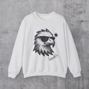 Hawks Mascot Sweatshirt Hawks Shirt Back to School First Day of School Teacher Crewneck Sweatshirt Hawks Mom Hawks Teacher Sweatshirt