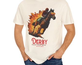 Kentucky Derby Shirt Place Your Bets Gambling Men's Horseracing Equestrian Run for the Roses Derby Party Cool Horse Unisex Tee
