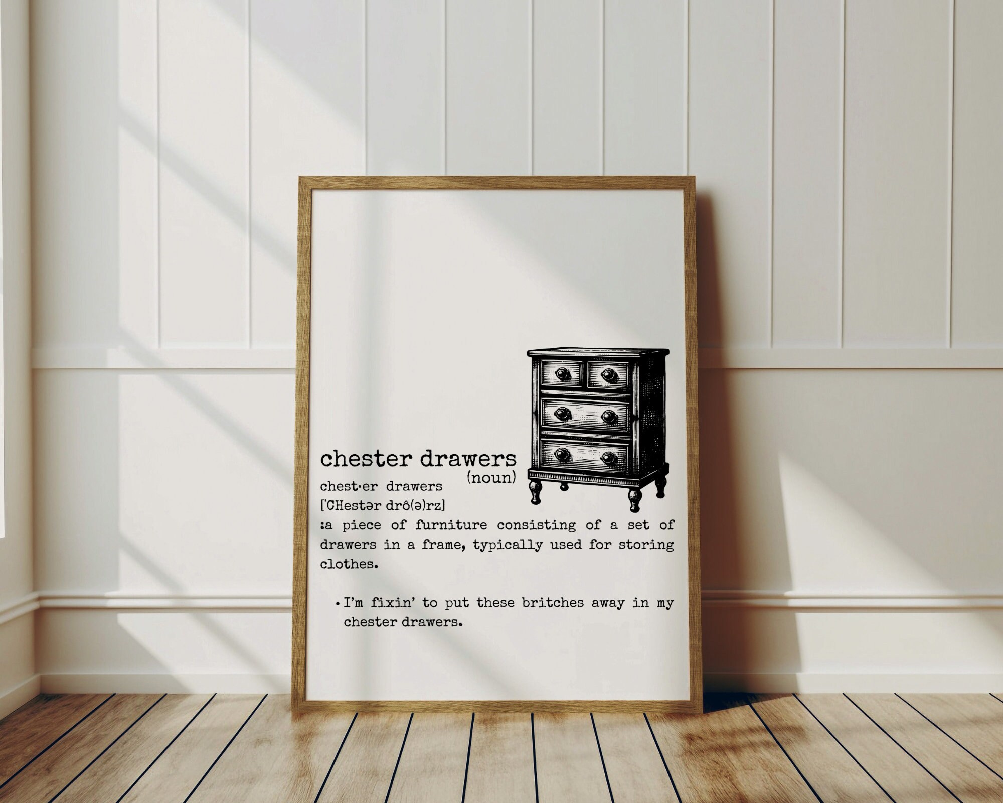 Chester Drawers Southern Slang Clipart PNG JPEG Kentucy Slang