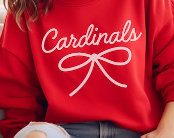 Cardenales mascota arco sudadera cardenales camisa cardenales cuello redondo cardenales arco camisa cardenales sudadera gameday camisa coqueta cardenales
