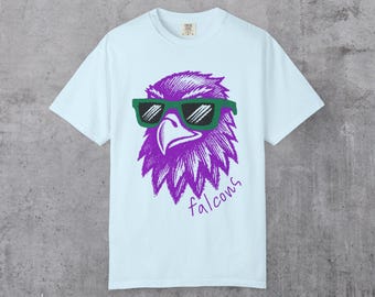 Falcons Mascot Comfort Colors Custom Colors Elementary Teacher Shirt Falcons School Back to School Shirt Falcons Spirit Shirt