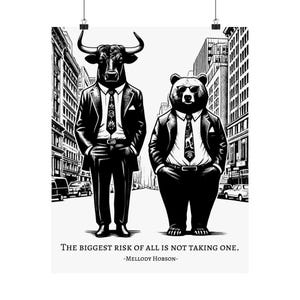 Stock Market Art Matte Vertical Poster Day Trader Office Art Crypto Art Wall Street Art Stock Market Gift