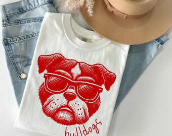 Bulldogs Mascot Comfort Colors Custom Colors Available Elementary Teacher Shirt Bulldogs School Back to School Shirt Bulldogs Spirit Shirt