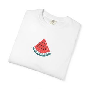 Süßes Sommer Wassermelonen Shirt Komfort Farben Wassermelone Block Print Grafik T-Shirt Sommer Urlaub T-Shirt Obst Print Shirt
