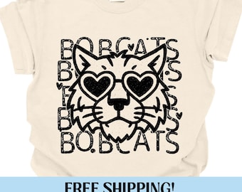 Cute Bobcats Mascot Tee Back to School Comfort Colors Bobcats Teacher Shirt Bobcat Shirt Bobcats Cheer Mom Tee Go Bobcat First Day School