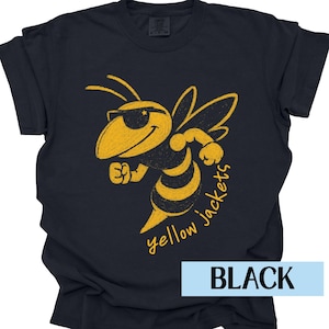 Gelbe Jacken Maskottchen Shirt Gelbe Jacken Shirt Komfortfarben Zurück in der Schule Gelbe Jacken Lehrer-Shirt Gelbe Jacken Mom Jacken Jubeln