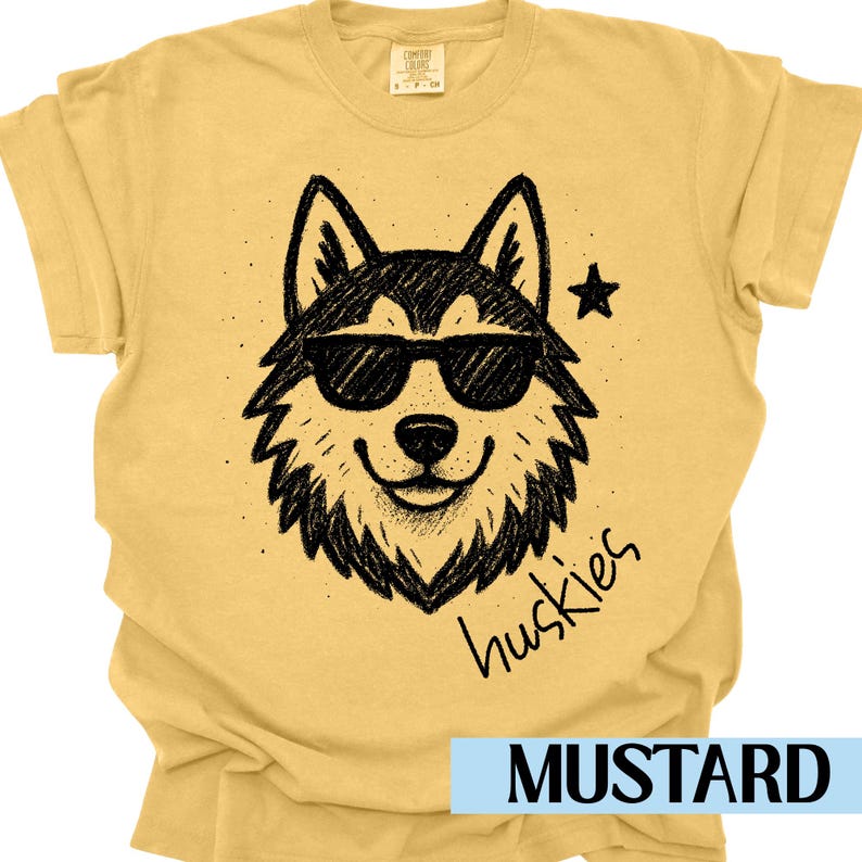 Huskies Mascot Shirt Huskies Shirt Comfort Colors Back To School Huskies Football Huskies Basketball Huskies Mom Huskies Dad Gameday image 3