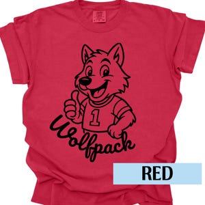 Wolfpack Mascot Comfort Colors Custom Colors Available Elementary Teacher Shirt Wolfpack School Back to School Shirt Wolfpack Spirit Shirt