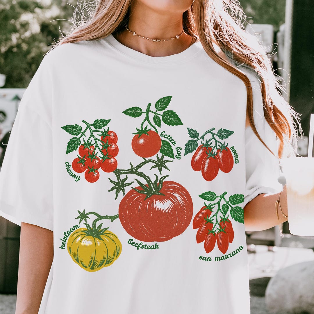 Tomato Varieties Shirt Comfort Colors Farmer's Market Shirt Tomato