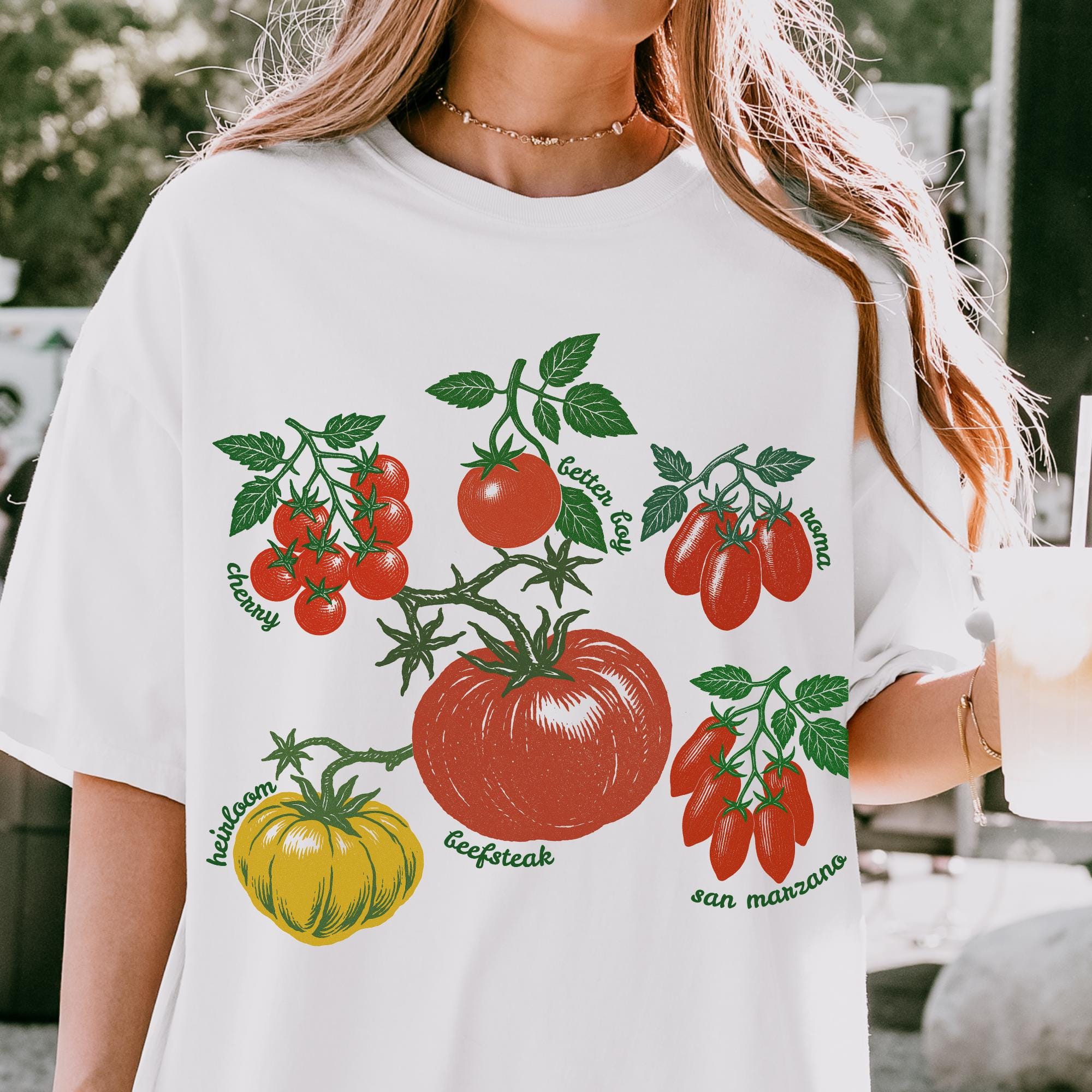Tomato Varieties Shirt Comfort Colors Farmer's Market Shirt Tomato