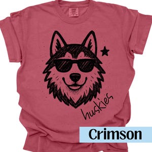 Huskies Mascot Shirt Huskies Shirt Comfort Colors Back To School Huskies Football Huskies Basketball Huskies Mom Huskies Dad Gameday image 4