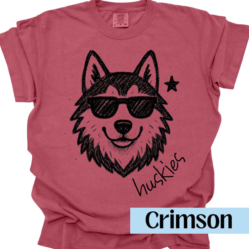 Huskies Mascot Shirt Huskies Shirt Comfort Colors Back To School Huskies Football Huskies Basketball Huskies Mom Huskies Dad Gameday image 4