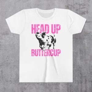 KIDS Head Up Buttercup Show Pig Tee Pig Show Stock Swine Show Shirt FFA Shirt 4H Shirt County Fair Shirt State Fair Tee Agriculture Farming