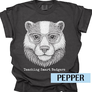 Teaching Smart Badgers Shirt Badger Teacher Tee Comfort Colors Back To School First Day of School Badgers Mascot Shirt New Teacher Gift
