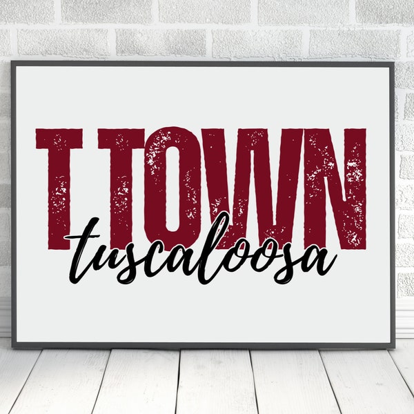 Tuscaloosa Poster PNG Digitaldruck Sofort Download Alabama Poster T Town Tuscaloosa Alabama