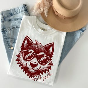 Wolfpack Mascot Comfort Colors Custom Colors Available Elementary Teacher Shirt Wolfpack School Back to School Shirt Wolfpack Spirit Shirt