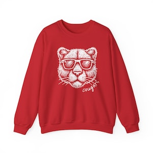 Cougars Mascot Sweatshirt Cougars Sweatshirt Back To School Cougars Football Cougars Basketball Cougars Mom Cougars Dad Gameday Sweatshirt