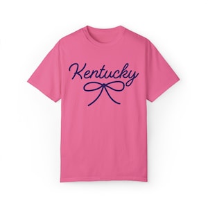 Kentucky Bow Shirt Comfort Colors Kentucky Shirt Coquette Bow Shirt Preppy Kentucky Shirt  Back to School KY Shirt